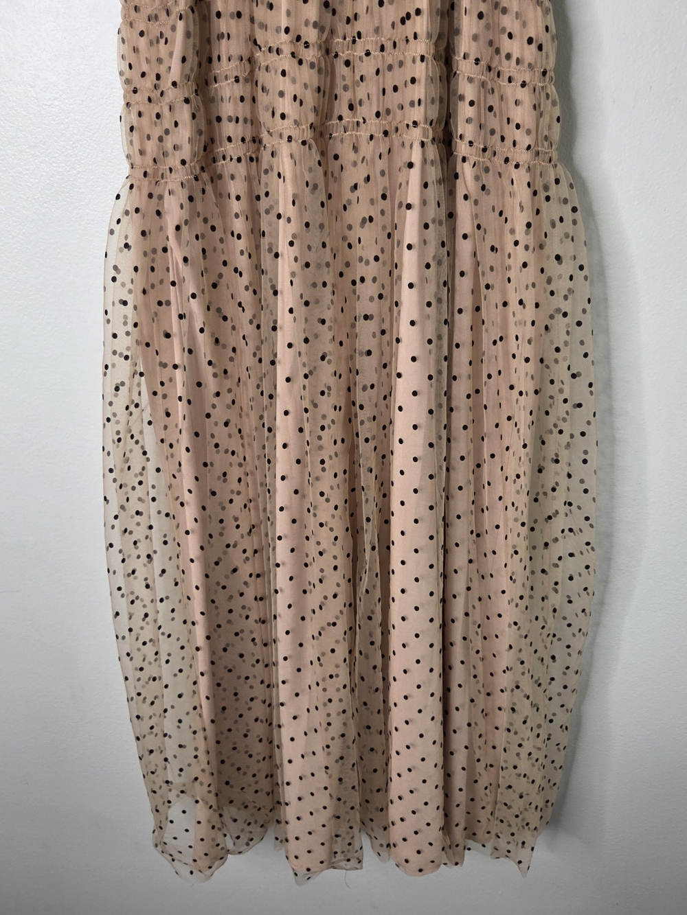 Lucy Paris Saison Flock Polka Dot Cocktail Dress - Picture 9 of 9